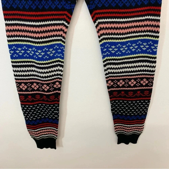 American Eagle Knit Joggers Woman Medum  Drawstring Fair Isle  Colorful  Stretch - Picture 3 of 13